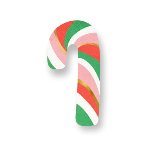 Picture of NAPKIN CANDY CANE 8 X 15.5CM - 20 PACK